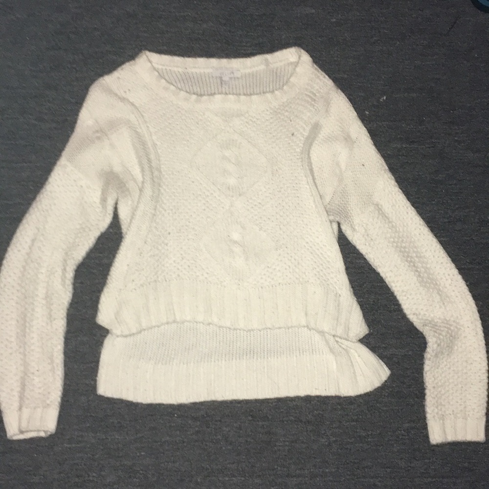 White Crop Sweater